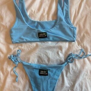 Daily Drills Sky Blue Bikini Set